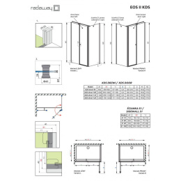 Дверь душевого уголка Radaway Eos II KDS 110 L профиль Хром стекло прозрачное 3799483-01L
