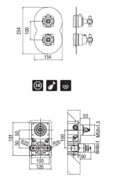 Смеситель NOBILI Grazia WE00863/JCR_WE42801/JCR Термостат для душа