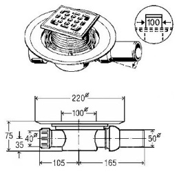 Фото Сифон для душевого трапа Viega Advantix (557119) серый