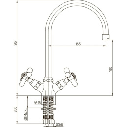 Фото Смеситель для кухни Paini Liberty 17CR572LMKM хром