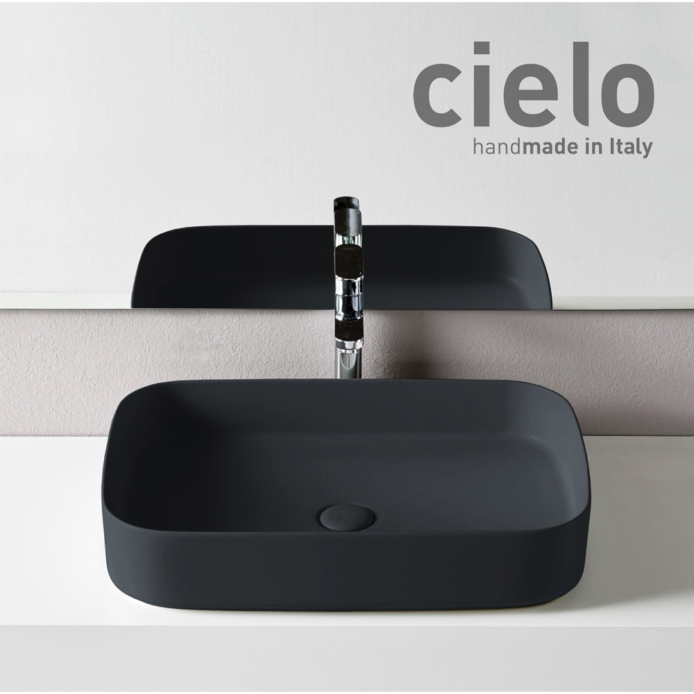 Ceramica CIELO Shui Comfort SHCOLAR60BA - Раковина накладная на столешницу 60*40 см (Basalto)