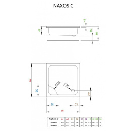 Акриловый поддон для душа Radaway Naxos C 80x80x41 белый SNC8841-28