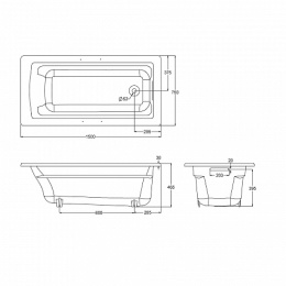 Чугунная ванна Jacob Delafon Archer E6D906-0 150х75