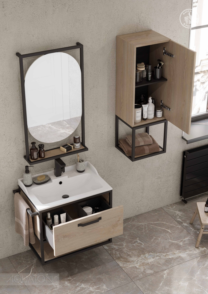 Фото Шкафчик Aquaton Лофт Фабрик дуб эндгрейн 1A242803LTDU0