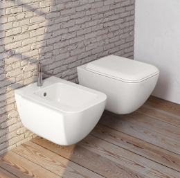 Фото  Унитаз подвесной CIELO Shui Comfort (SHCOVSK) 55*37 см, Rimless безободковый, белый