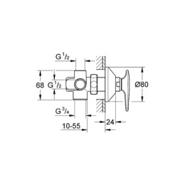 Переключатель потоков Grohe 29704000 на пять потребителей