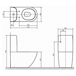 Напольный унитаз TOTO NC CW761Y+Washlet GL 2.0 TCF6532