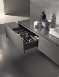 Фото Тумба под раковину Geberit Xeno² 500.346.00.1, 160 см, с подсветкой, цвет серый матовый