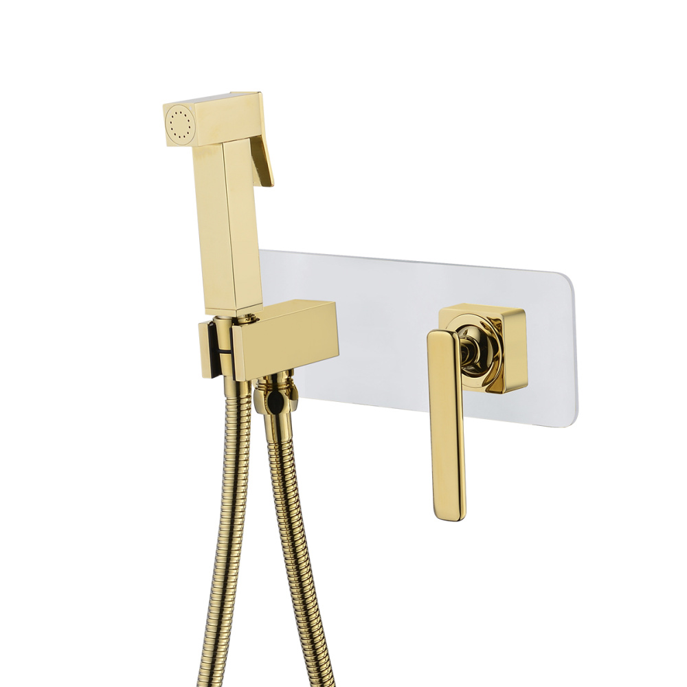 Фото Гигиенический душ со смесителем Lemark Mista LM6419WG Белый Золото