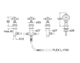 Cristina Parigi PG12251 Смеситель для ванны