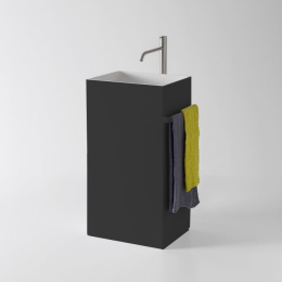 Фото Antonio Lupi Fusto FUSTO Nero/cr Раковина напольная 45х35х85 см, цвет: Nero