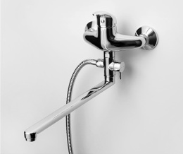 Фото Смеситель для ванны с длинным изливом WasserKRAFT Rhein 1702L хром