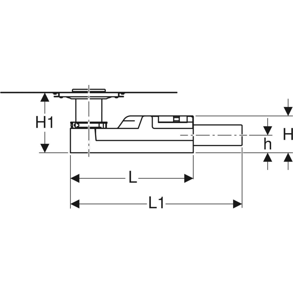 Фото Сифон для душевого трапа Geberit CleanLine (154.050.00.1) серый