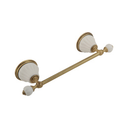 Фото Migliore Olivia 17437 Полотенцедержатель L30 см, керамика белая, бронза