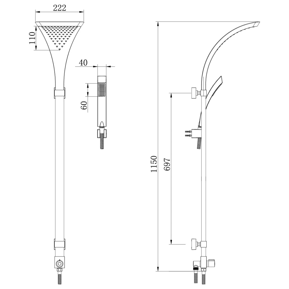 Душевой гарнитур Lemark (LM8807C) хром