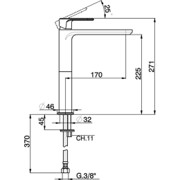 Смеситель для раковины Cisal LineaViva LV00354021, хром