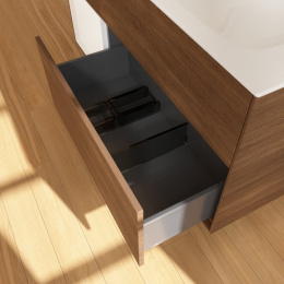Villeroy Boch Finion F060MTGN Тумба под раковину 1196х498 мм (white matt/walnut veneer)