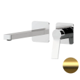 Смеситель для раковины Remer Slash SL15PLBG, золото брашированное