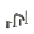 Смеситель для ванны на 4 отверстия Gessi Bath 316 (54037/239) шлифованная сталь