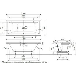 Фото Эстет Ванна "Stella 180 silk" 1800х800