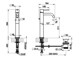 Смеситель для раковины Gessi Tortona (18603#031) хром