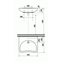 Раковина 64 см Roca Access (327230000)