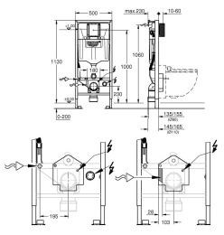 Grohe Rapid SL 39112001 Инсталляция для унитаза подвесного, стандартная