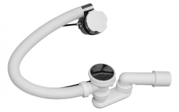Фото Rav Slezak NP0002/570 Сифон для ванны металл/пластик 570 мм. с наполнением водой через слив-перелив
