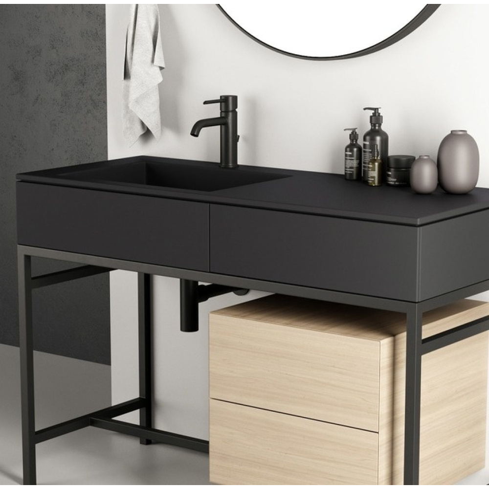 Ceramica CIELO Milano MIBCL BA - База под раковину с выдвижным ящиком 120*50*h17 см (цвет - базальт)