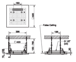Фото Потолочный душ Gessi Private Welness Minimali (32855#238) хром