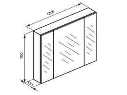 Зеркальный шкафчик K2672WG Ideal Standard Strada