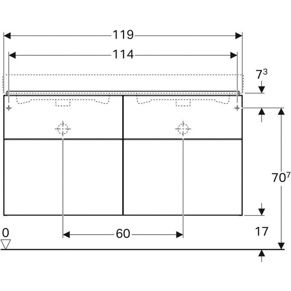 Geberit iCon 840520000 Тумба для раковины, с ящиками выдвижными