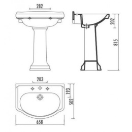 CREAVIT KLASIK Раковина 65 см KL065-00CB00E-0000 (KL065.00000)