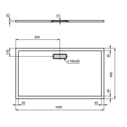 Поддон душевой Ideal Standart Ultra Flat New T448201 100 x 90 см ультратонкий, прямоугольный, белый