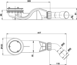 Фото Слив для ванны Bette Solid B598-901 50 хром