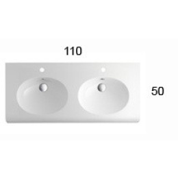 Раковина двойная Globo Bowl+ (BP110.BI) белый