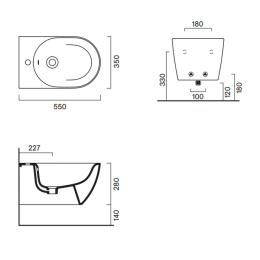 Биде подвесное Catalano Sfera (0518551021) белый матовый