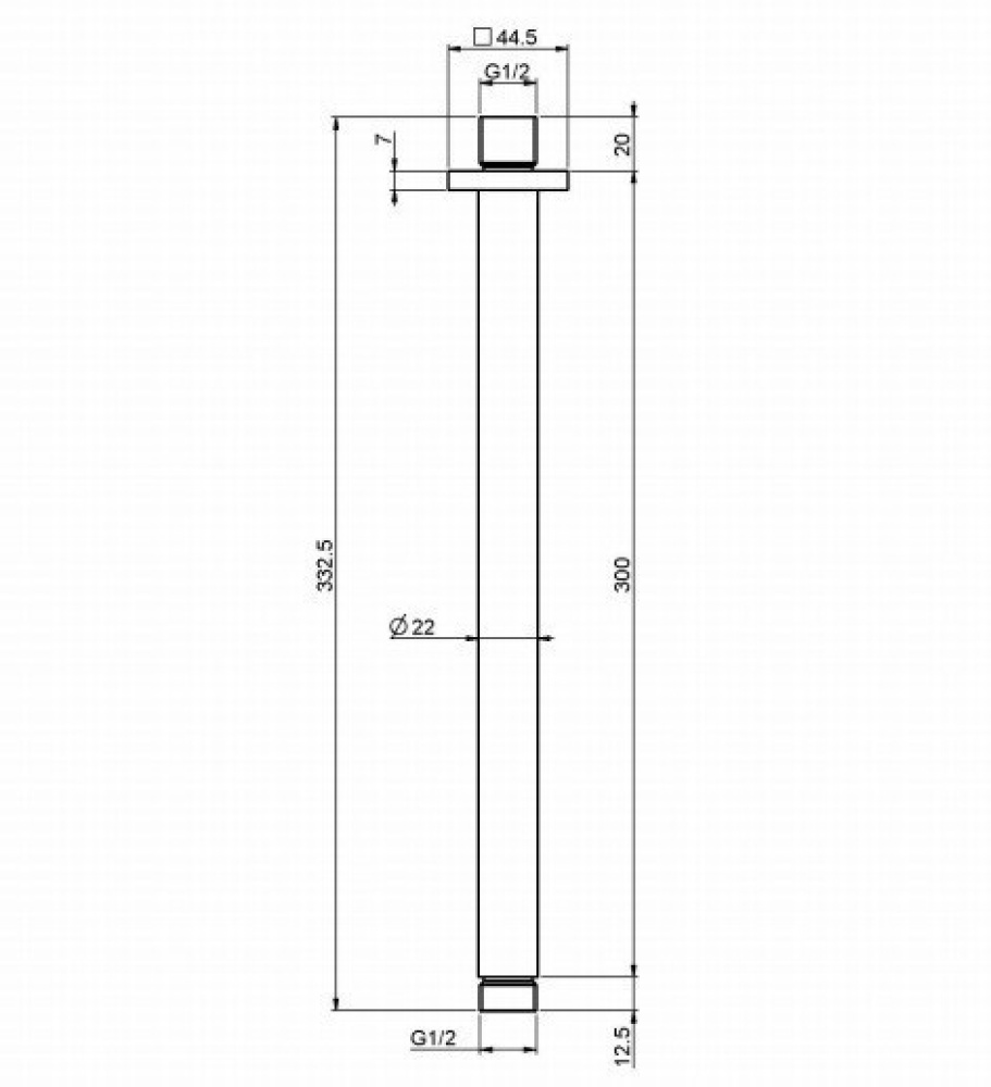Душевой кронштейн 300 мм F2587CR FIMA Carlo Frattini