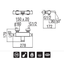 NOBILI Solido F SF00010/1CR Термостат для ванны (хром)