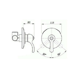 Фото Magliezza Luce 50131-br смеситель для душа (бронза)