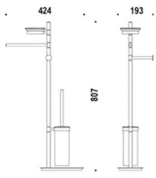 Стойка с аксессуарами Colombo Square В9903