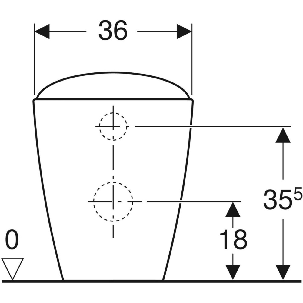 Geberit Citterio 500.512.01.1 Унитаз напольный приставной, безободковый