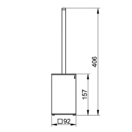 Туалетный ёршик Keuco Edition 90 Square 19069010100, хром