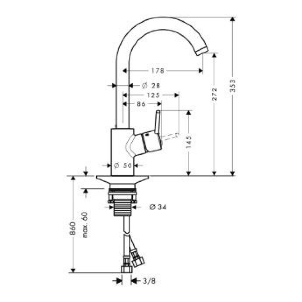 Смеситель для кухни Talis S 14870000 Hansgrohe