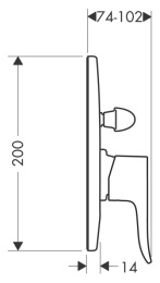 Фото Смеситель для ванны и душа Hansgrohe  (31484000) хром