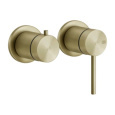 Смеситель для душа Gessi 316 Bath-Shower 54077#727, латунь брашированная/шлифованная PVD(Brushed Bra