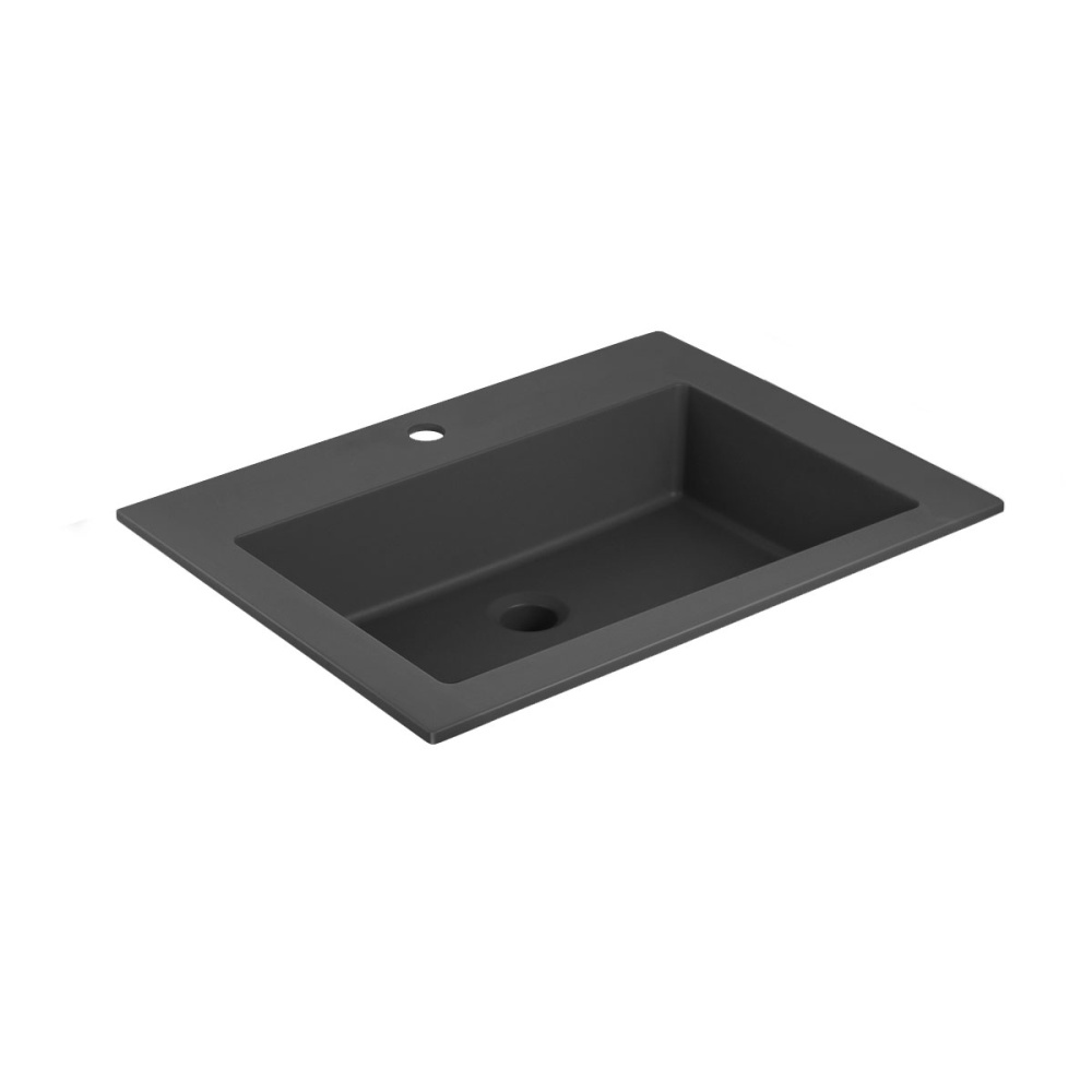 Фото Раковина из кварца Vincea (VCB-13600B) черный матовый