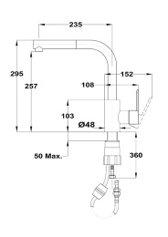 Фото Смеситель Teka Petra 819386210 для кухонной мойки
