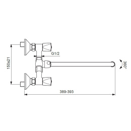 Vidima PRACTIC BA230AA Настенный смеситель для ванны/душа