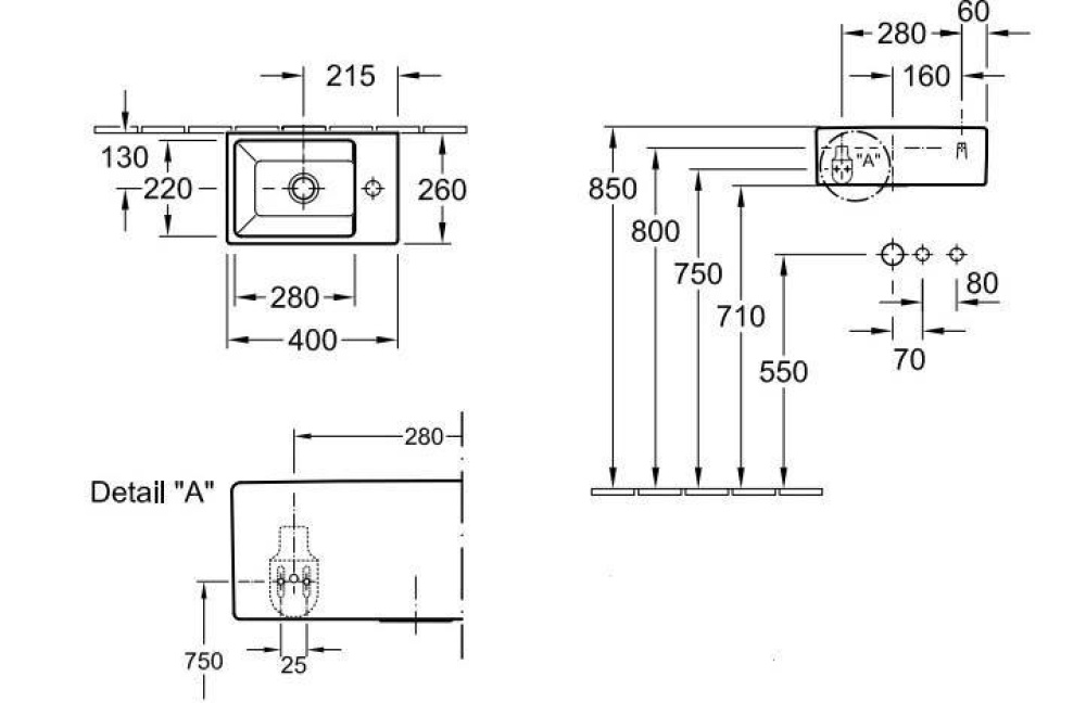 Фото Раковина 53334GR2 VILLEROY&BOCH Memento, 500х420 мм